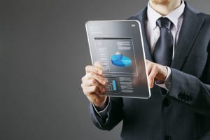 Businessman using a digital tablet