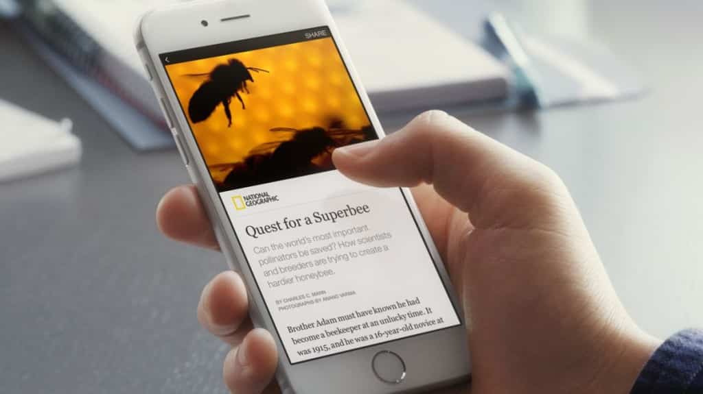 Facebook Instant Articles. Photo via The Verge. Facebook Instant Articles. Photo via The Verge.