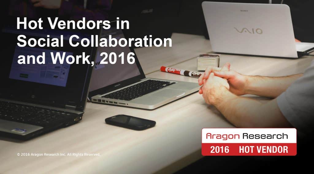 Hot Vendors in Social Collaboration and Work, 2016
