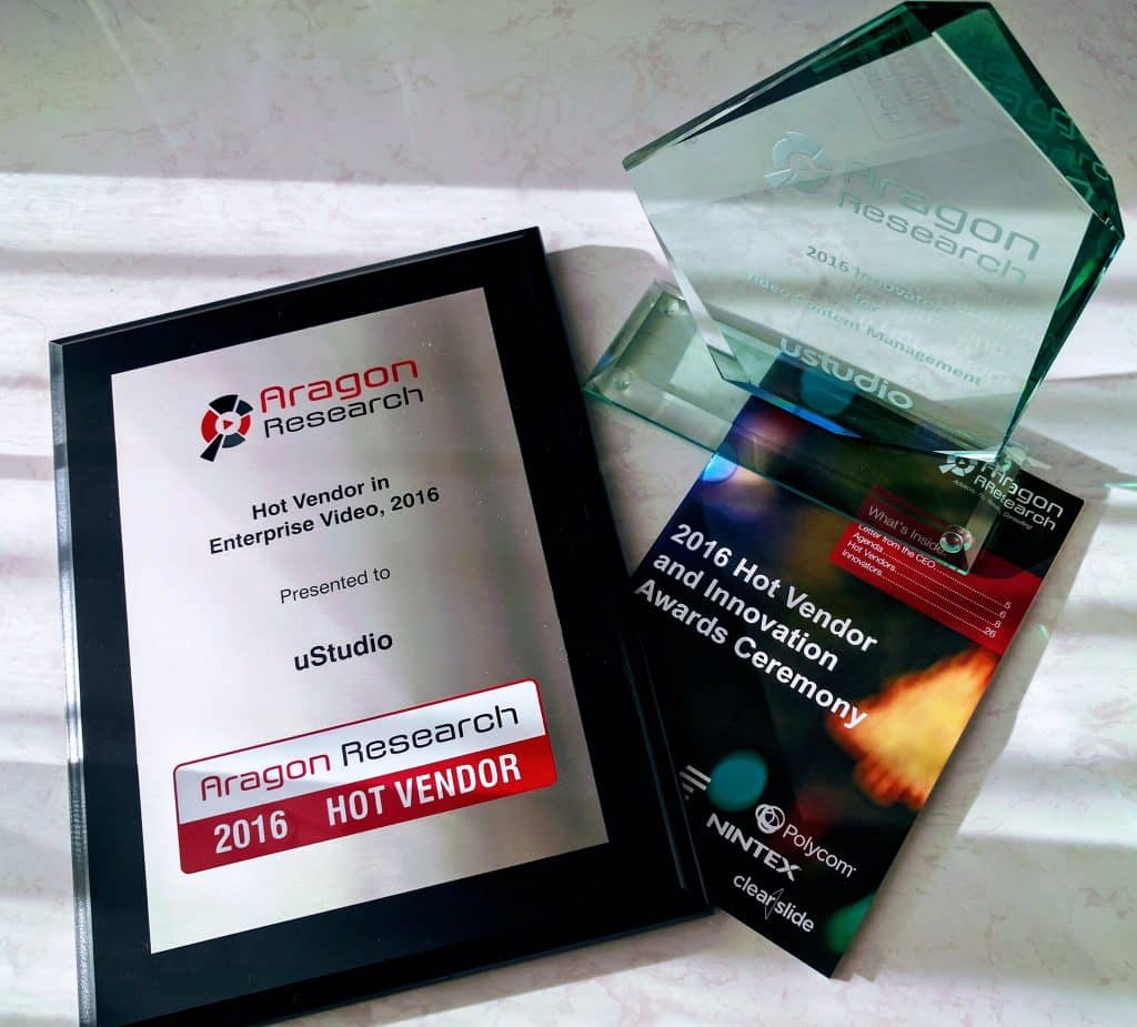 2016 Hot Vendors An up-close shot of one of our Hot Vendor and Innovator awards by uStudio! Photo via @ustudio on Twitter.