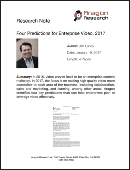 Predictions for Enterprise Video, 2017