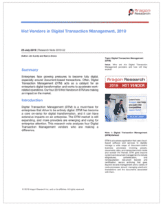 Hot Vendors DTM 237x300 - Special Report: Aragon Research Hot Vendors™ for 2019 (Part III)