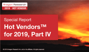 Hot Vendors for 2019 Part IV 300x175 - Special Reports - Aragon Research