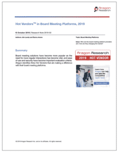 Hot Vendors in Board Meeting Platforms 1 234x300 - Special Report: Aragon Research Hot Vendors™ for 2019 (Part V)