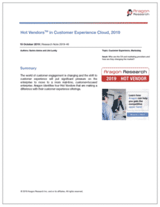 Hot Vendors in Customer Experience 1 231x300 - Special Report: Aragon Research Hot Vendors™ for 2019 (Part V)