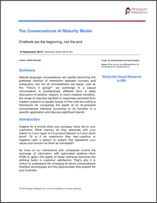 The Conversational AI Maturity Model - [Free Research] The Conversational AI Maturity Model