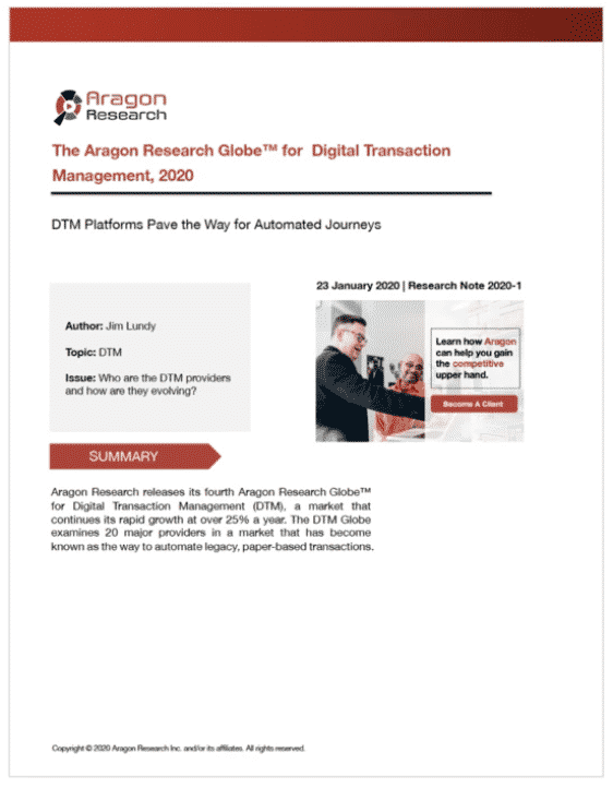 Special Report: COVID-19 Accelerates the Shift to Digital Document Processes Globe for DTM - Special Report: COVID-19 Accelerates the Shift to Digital Document Processes