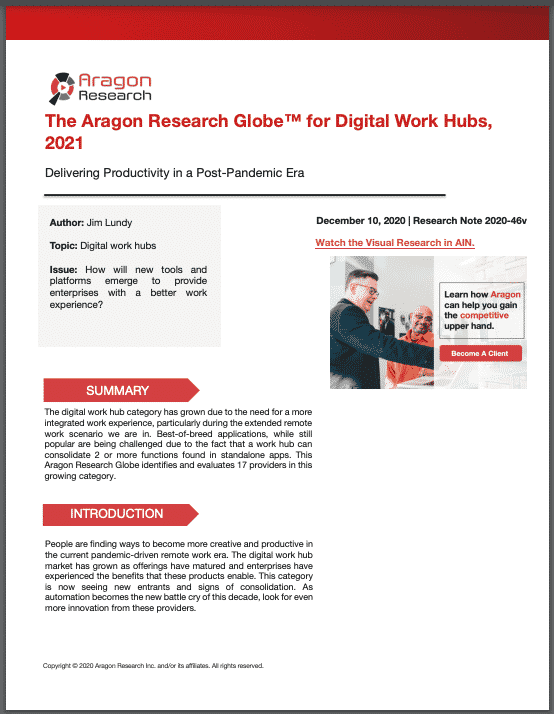 Free Research 1 - The Aragon Research Globe™ for Corporate Learning, 2021