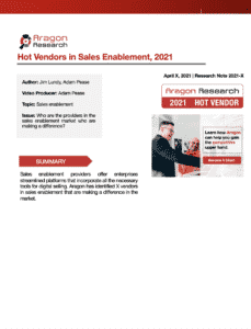 Hot Vendors in Sales Enablement, 2021