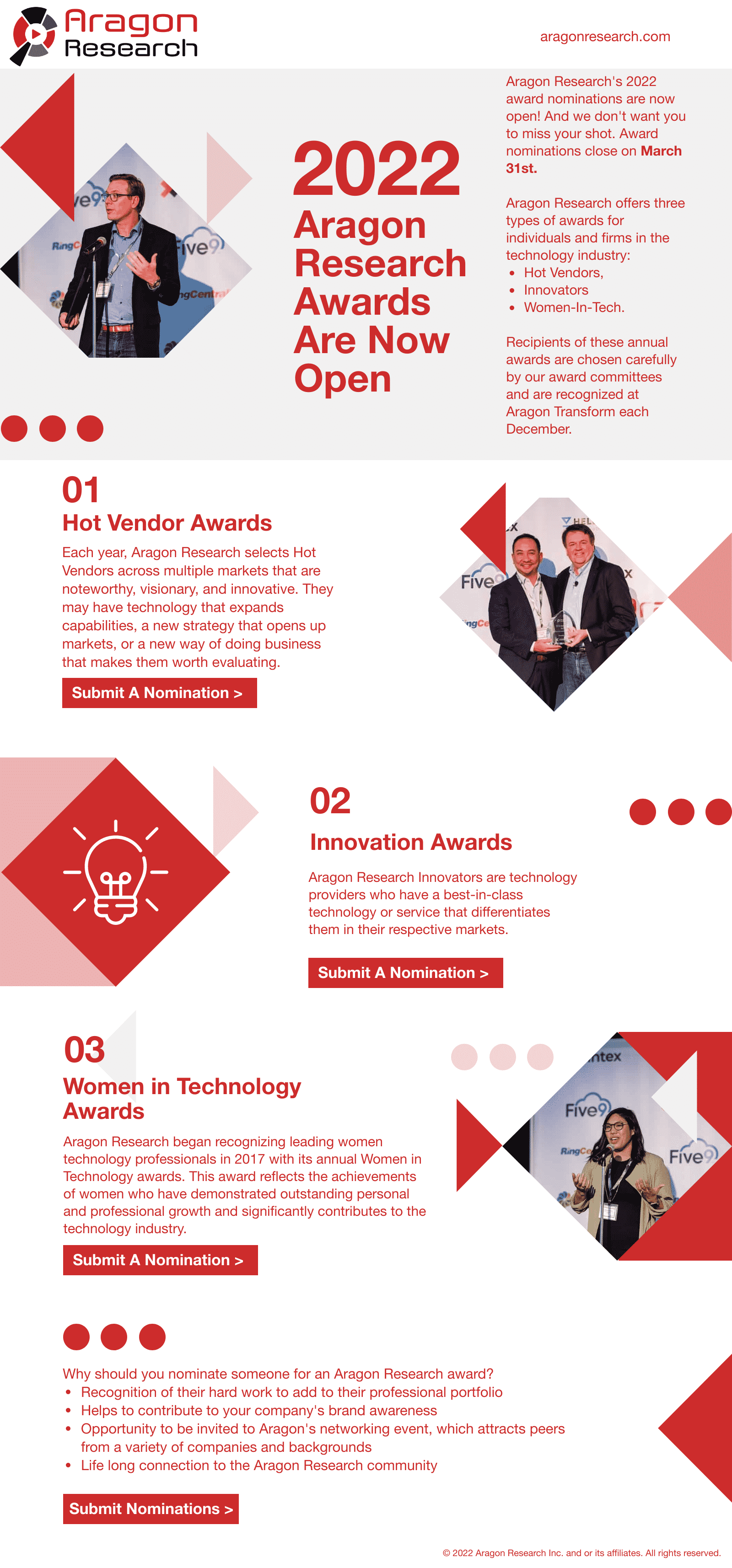 2022 awards 57377396 - [Infographic] 2022 Aragon Research Awards Nominations Are Now Open!