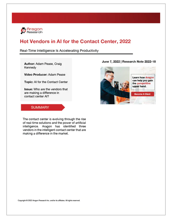 hot vendors contact center 2022