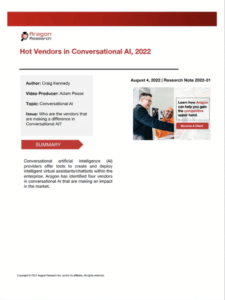Hot Vendors in Conversational AI 2022