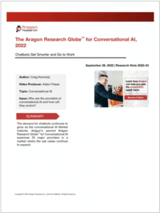 Latest Research: The Aragon Research Globe™ for Conversational AI, 2022