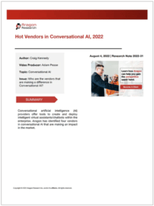 Latest Research: Hot Vendors in Conversational AI, 2022