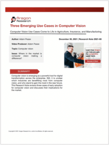 Three Emerging Use Cases in Computer Vision