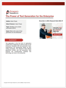 Latest Research: The Power of Text Generation for the Enterprise