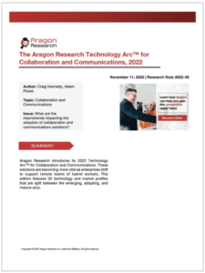 Latest Research: The Aragon Research Technology Arc™ for Collaboration and Communications, 2022