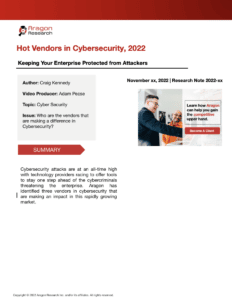 Hot Vendors in Cybersecurity, 2022