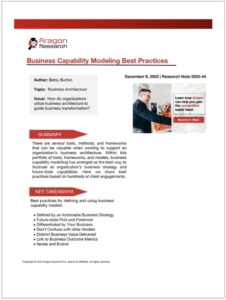 Latest Research: Business Capability Modeling Best Practices