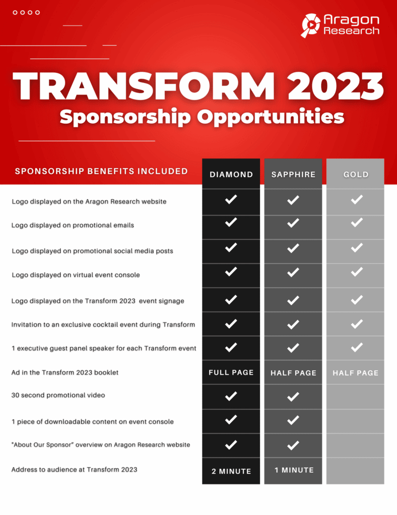 Transform 2023 Sponsorship Opportunities