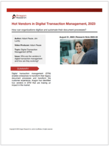 Hot Vendors in Digital Transaction Management, 2023
