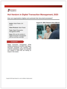 Hot Vendors in Digital Transaction Management, 2023