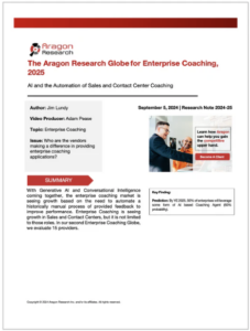 The Aragon Research Globe™ for Enterprise Coaching, 2025