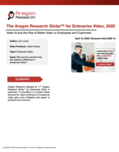 The Aragon Research Globe™ for Enterprise Video, 2025
