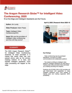The Aragon Research Globe™ for Intelligent Video Conferencing, 2025