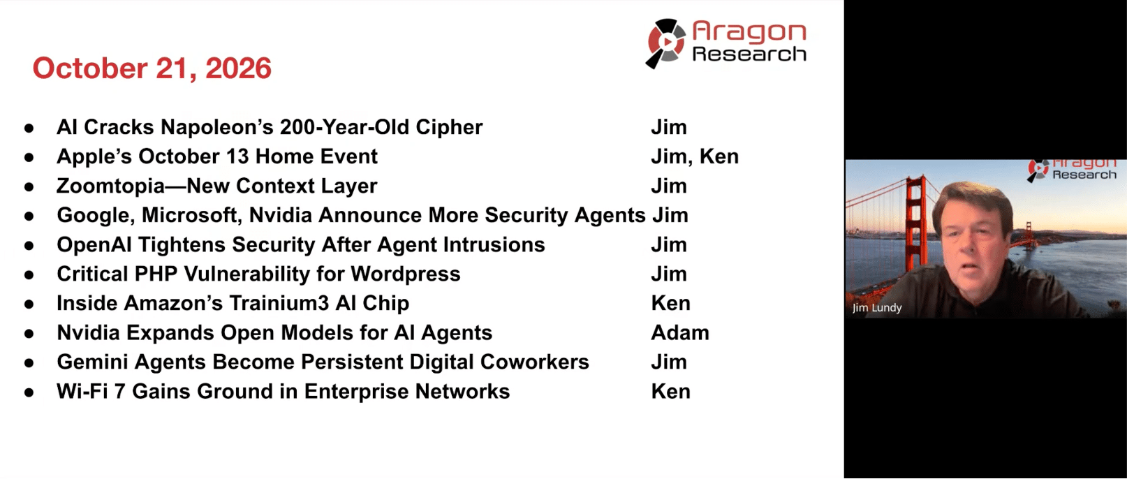 Aragon Live Video Podcast